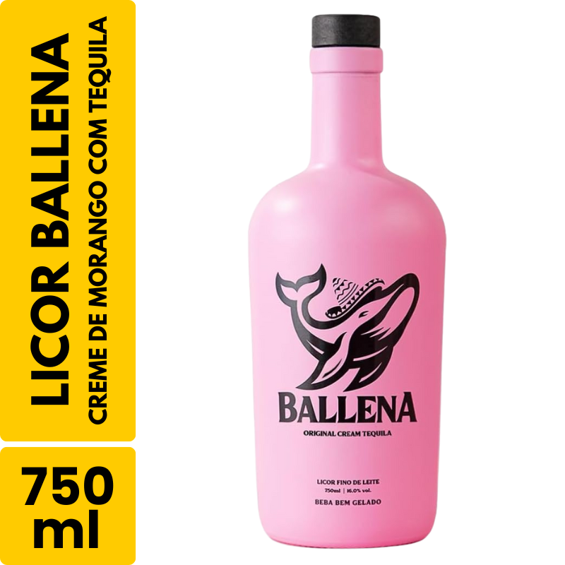 Licor Ballena Creme de Morango com Tequila (750ml)
